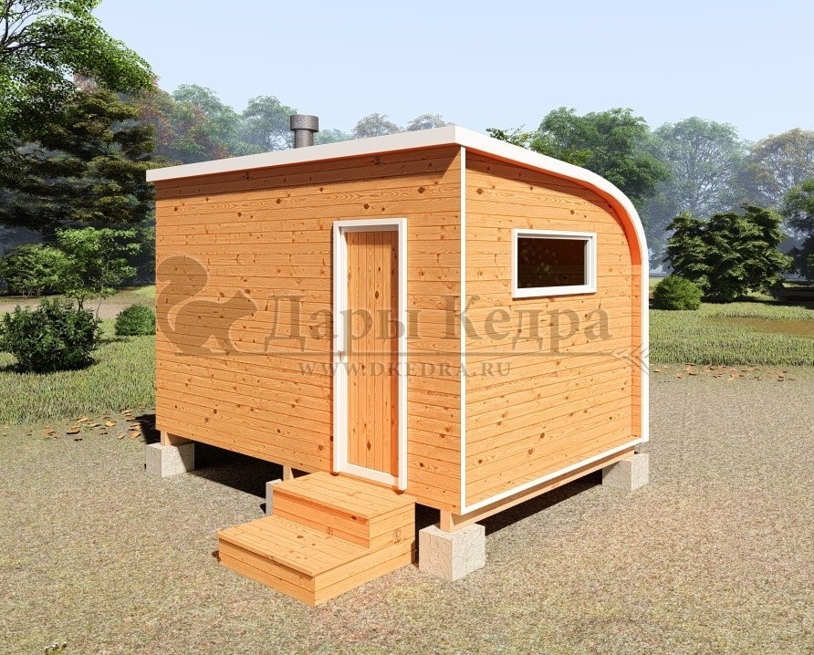 Баня «Парус» из кедра 4х2,2 метра